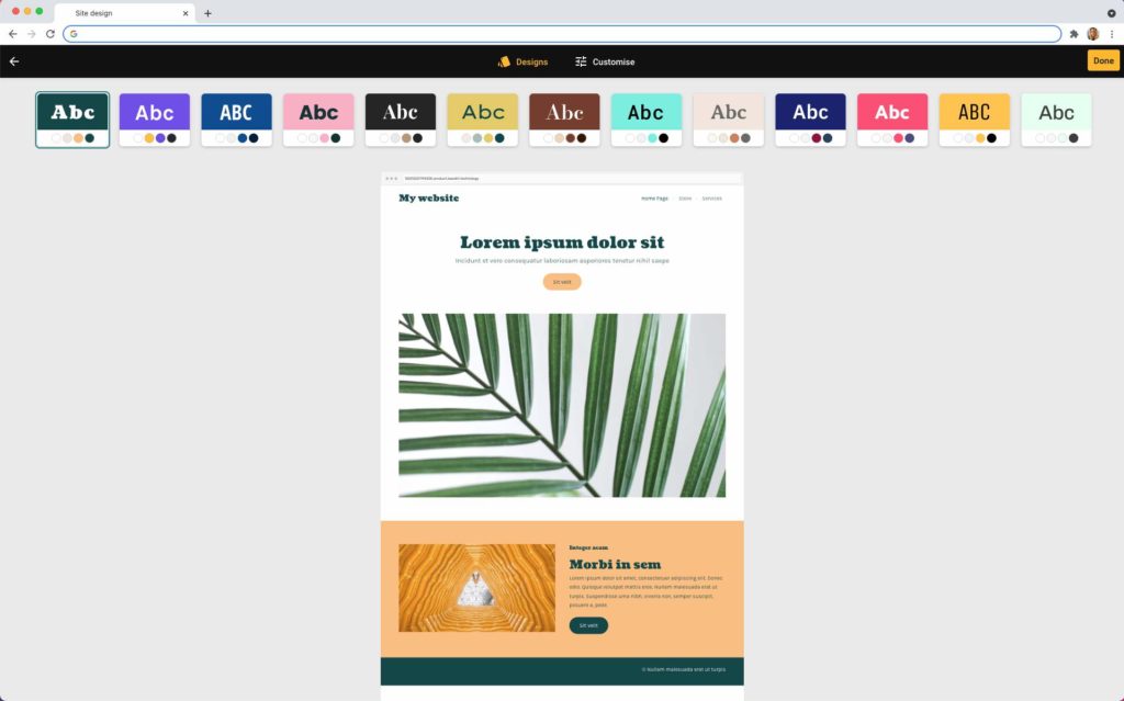 ebsite builder new content set, Baroque, UI
