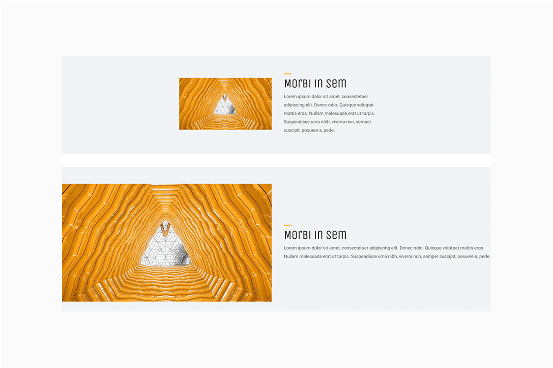 UI update - different size widths